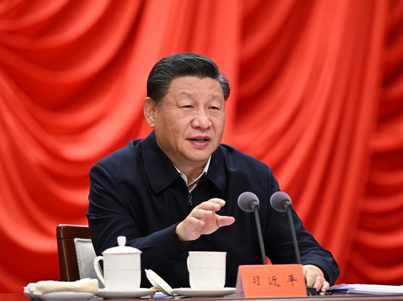 　　1月11日，省部级主要领导干部学习贯彻党的十九届六中全会精神专题研讨班在中央党校（国家行政香蕉视频
）开班。中共中央总书记、国家主席、中央军委主席习近平在开班式上发表重要讲话。新华社记者 李学仁 摄
